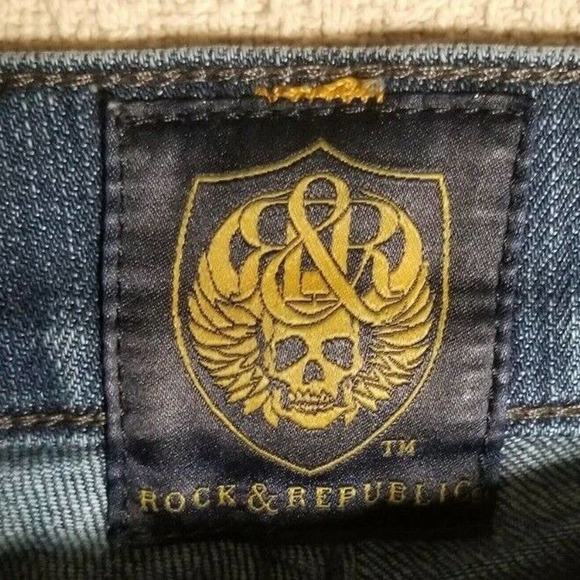 Rock & Republic Jeans Womens 28 x 30 Henlee Bootcut Blue Pants Mid Rise Cotton - Picture 3 of 9